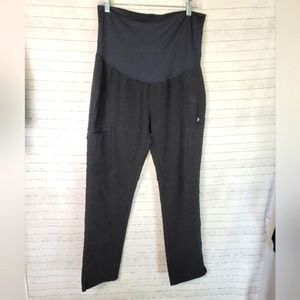 FIGS TECHNICAL COLLECTION BLACK CARGO MATERNITY PANTS, SZ MEDIUM